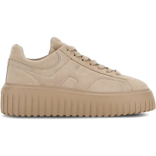 Gestreifte Sneakers , Damen, Größe: 35 1/2 EU - Hogan - Modalova