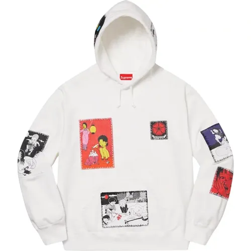 Limited Edition Hooded Sweatshirt Toshio Saeki , male, Sizes: M - Supreme - Modalova