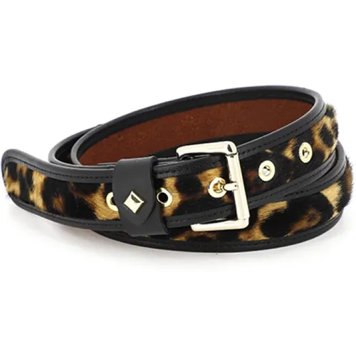 Leopard Print Belt , female, Sizes: 90 CM - Herbert Frère Soeur - Modalova