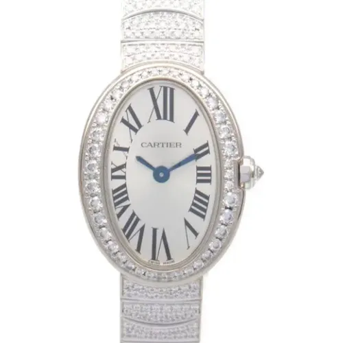 Pre-owned White Gold watches , female, Sizes: ONE SIZE - Cartier Vintage - Modalova