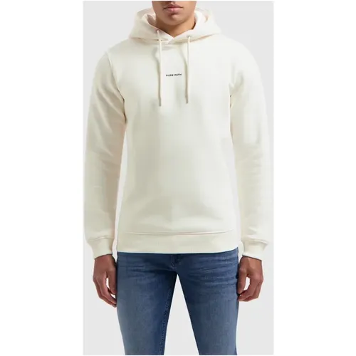 Essential Logo Hoodie Men Off-White , male, Sizes: XL, S, M - Pure Path - Modalova