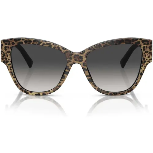 Sonnenbrille mit Schmetterlingsdesign und XL-Bügeln und DG Crossed-Logo , Damen, Größe: 54 MM - Dolce & Gabbana - Modalova