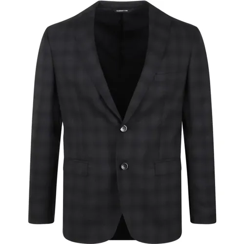 Handmade Wool Check Blazer , male, Sizes: M, S, L, XL - Tonello - Modalova