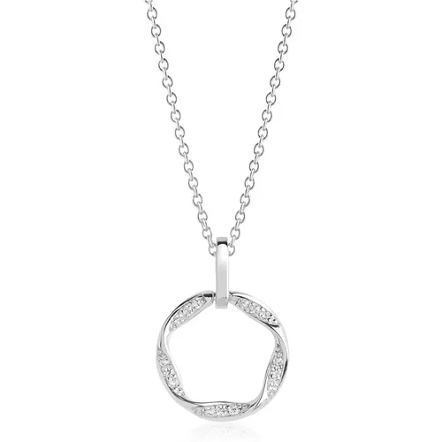 Silber Anhänger Halskette mit Weißen Zirkonia - Sif Jakobs Jewellery - Modalova