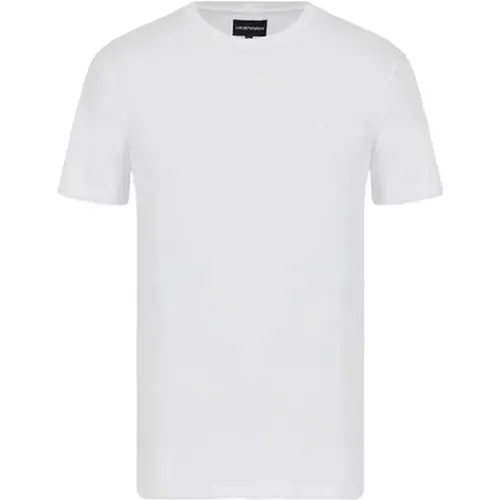 Essential Piman Cotton T-Shirt , male, Sizes: S, XL, 3XL, M, L, XS, 2XL - Emporio Armani - Modalova