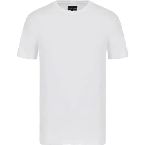 Essential Piman Cotton T-Shirt , male, Sizes: S, XL, M, L, XS - Emporio Armani - Modalova