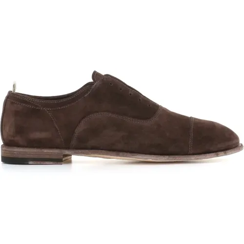 Suede Derby Flat Shoes , male, Sizes: 7 UK - Officine Creative - Modalova