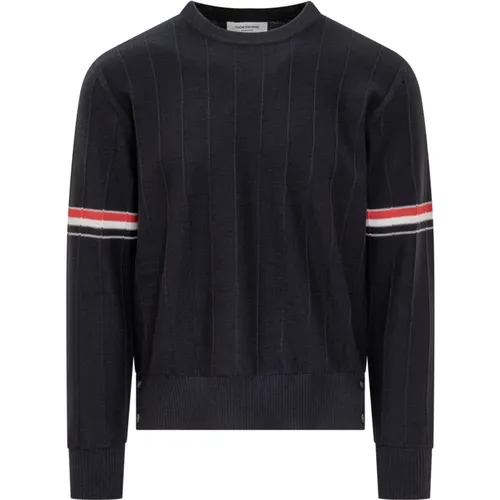 Rippstrick Crew Pullover,Round-neck Knitwear - Thom Browne - Modalova