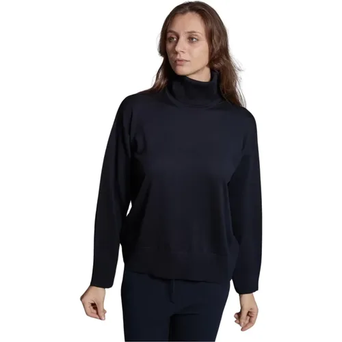 Long Sleeve Women's Cycling Turtleneck 100% Merino Wool , female, Sizes: M - Alpha Studio - Modalova