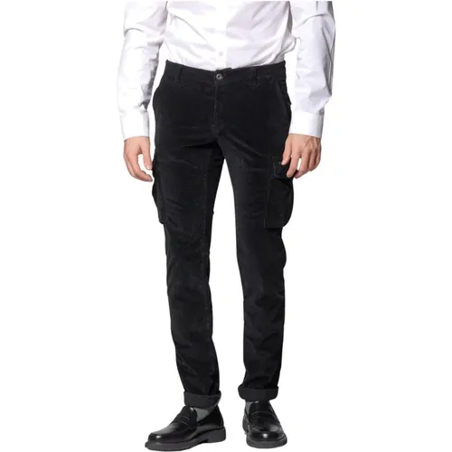 Samt Cargo Hose 500 Streifen Extra Slim Fit , Herren, Größe: M - Mason's - Modalova