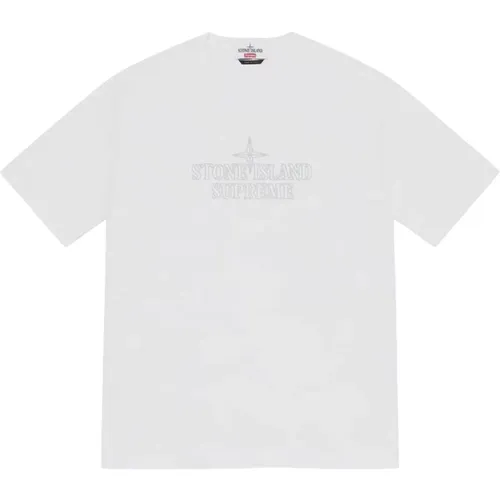 Limited Edition Embroidered Logo T-shirt Top , male, Sizes: L, M - Stone Island - Modalova