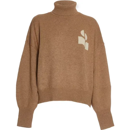 Camel Knit Turtleneck Pullover Aw24 , female, Sizes: M - Isabel Marant Étoile - Modalova