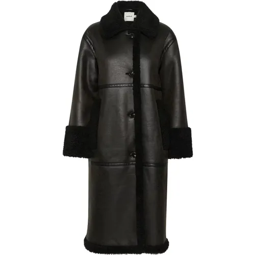 Stilvolle Slelora Coat Jacke Schwarz , Damen, Größe: L - Soaked in Luxury - Modalova