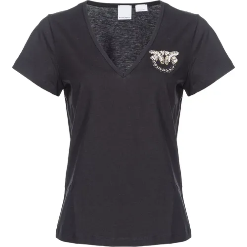 Love Birds T-shirt , female, Sizes: L - pinko - Modalova