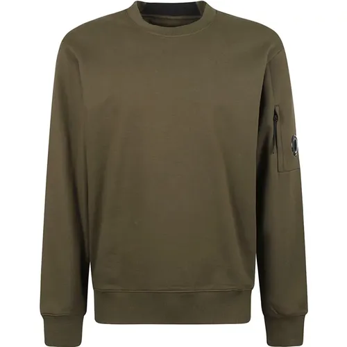 Grüner Ivy Sweatshirt mit Lens Detail , Herren, Größe: M - C.P. Company - Modalova