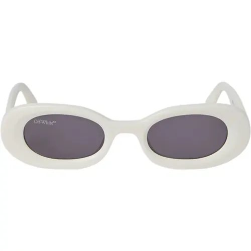 Amalfi Sonnenbrille - Weiß, Dunkelgraue Gläser Off - Off White - Modalova