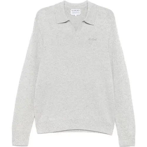 Heather Grey Strickpullover Polo Kragen - MC2 Saint Barth - Modalova