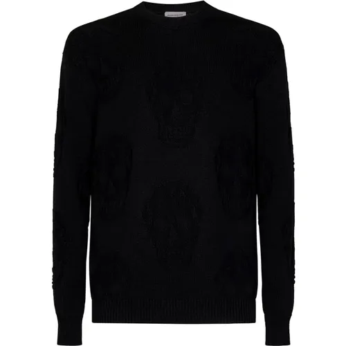 Textured Skull Sweaters , male, Sizes: L, S, M, XL - alexander mcqueen - Modalova