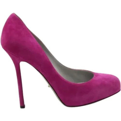 Pre-owned Suede heels , female, Sizes: 4 UK - Sergio Rossi Pre-owned - Modalova
