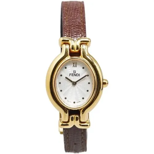 Pre-owned Leather watches , female, Sizes: ONE SIZE - Fendi Vintage - Modalova