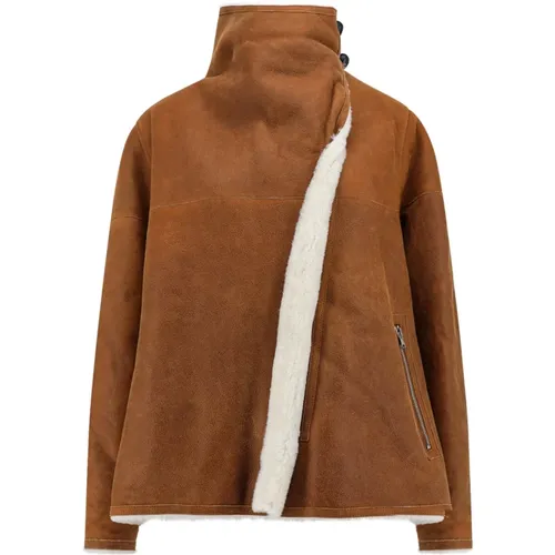 Leather Jacket with Zip Detail , female, Sizes: S - Isabel marant - Modalova