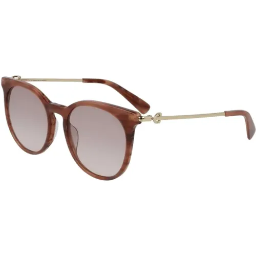 Braune Azetat Damen Sonnenbrille - Longchamp - Modalova