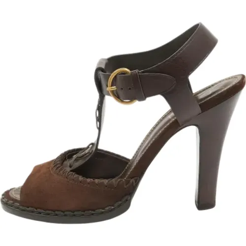 Pre-owned Leather sandals , female, Sizes: 7 UK - Yves Saint Laurent Vintage - Modalova