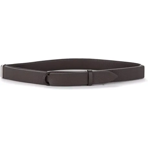 Hammered Leather No Buckle Belt , male, Sizes: ONE SIZE - Orciani - Modalova