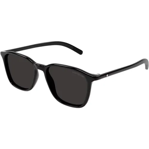 Grey Sunglasses Mb0325S 001 , unisex, Sizes: 53 MM - Montblanc - Modalova