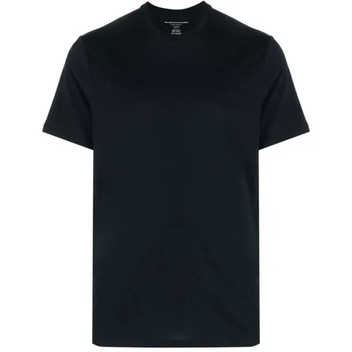 Navy Rundhals T-shirt , Herren, Größe: XL - majestic filatures - Modalova
