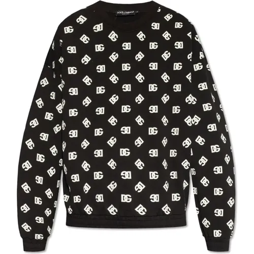 Sweatshirt mit Logo-Muster - Dolce & Gabbana - Modalova