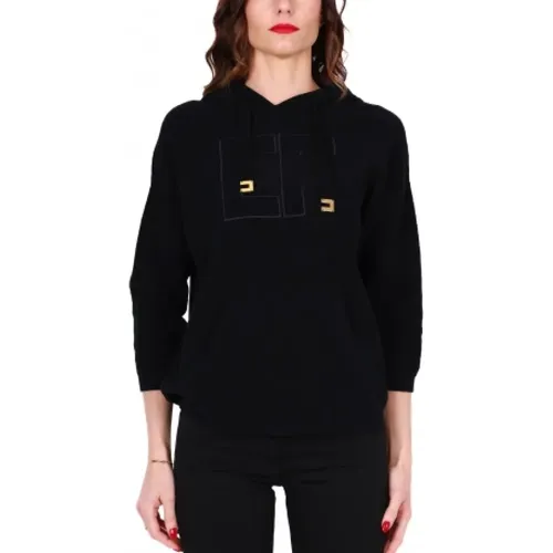 Sweatshirts & Hoodies , female, Sizes: M, L - Elisabetta Franchi - Modalova