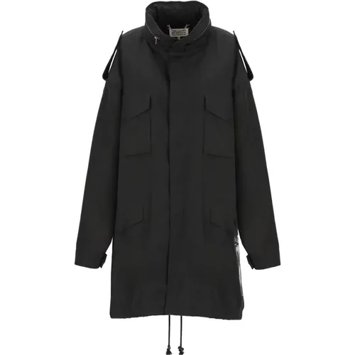 Coat with Zip Collar and Four Pockets , female, Sizes: 2XS - Maison Margiela - Modalova
