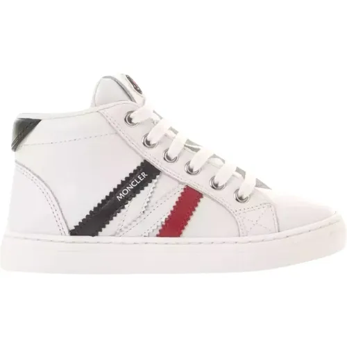 Weiße Leder Kinder Sneakers - Moncler - Modalova