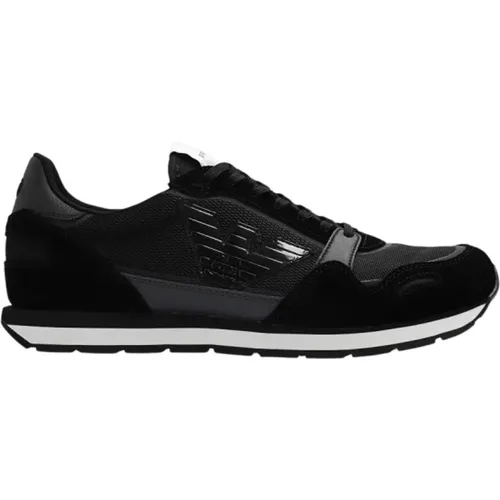 Schwarze Logo Sneakers mit Stilvollem Design , Herren, Größe: 43 EU - Emporio Armani - Modalova