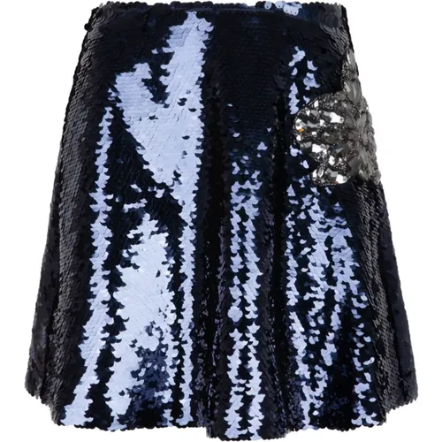 Sequin Flared Skirt , female, Sizes: S, XS - Genny - Modalova