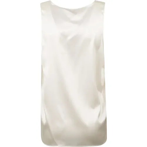 Silk Blend V-Neck Top , female, Sizes: M, S, L, XL - pinko - Modalova