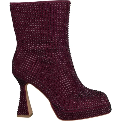 Square Toe Leather Ankle Boots , female, Sizes: 4 UK, 8 UK, 6 UK, 2 UK, 5 UK, 3 UK - Alma en Pena - Modalova