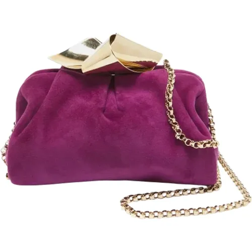 Pre-owned Suede clutches , female, Sizes: ONE SIZE - Jimmy Choo Pre-owned - Modalova