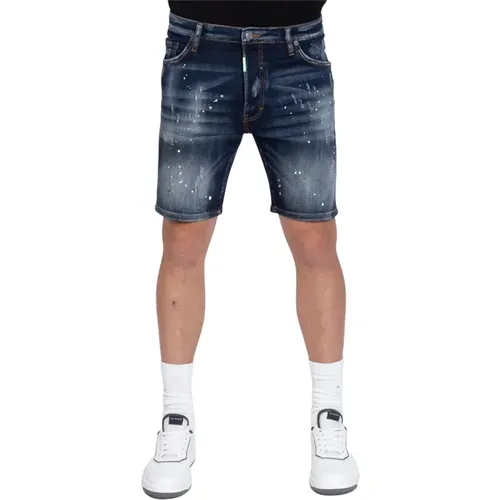 Grüne Skinny Shorts mit Farbspritzern , Herren, Größe: W34 - My Brand - Modalova