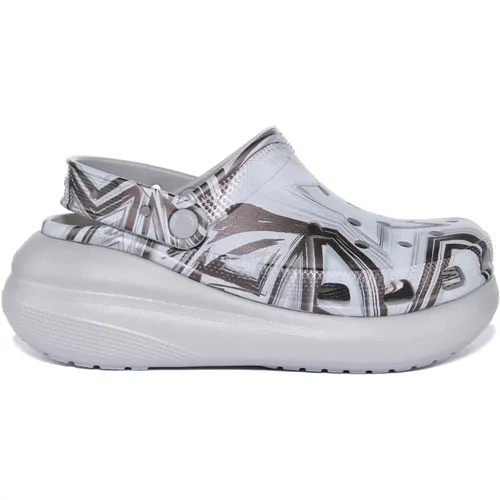 Silver Squirls Platform Sandals , female, Sizes: 8 UK - Crocs - Modalova