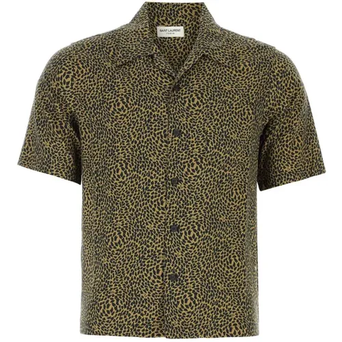 Pattern Shirt - Regular Fit - Suitable for Warm Weather , male, Sizes: 2XL - Saint Laurent - Modalova