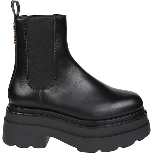 Schwarze Plateau Chelsea Stiefel , Damen, Größe: 40 1/2 EU - alexander wang - Modalova