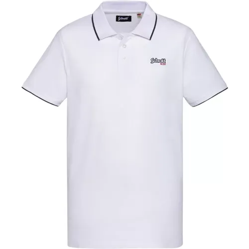 Klassisches Baumwoll-Poloshirt , Herren, Größe: XL - Schott NYC - Modalova