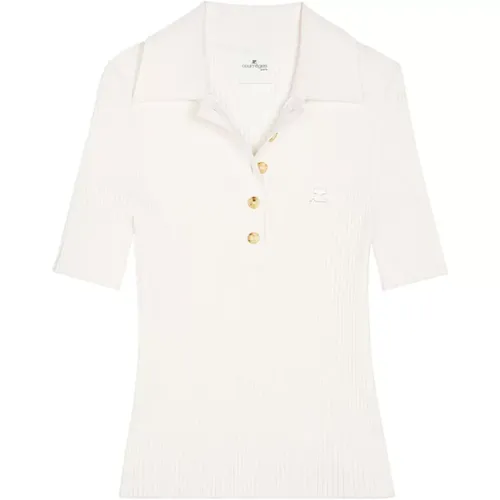 T-Shirts Polos for Women , female, Sizes: S, XS - Courrèges - Modalova