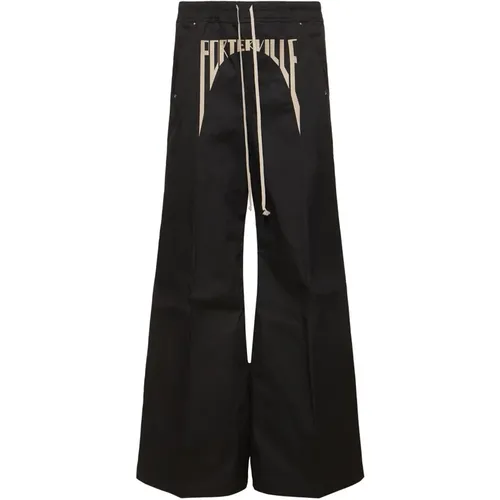 Schwarze Bio-Baumwoll-Popeline-Hose - Rick Owens - Modalova