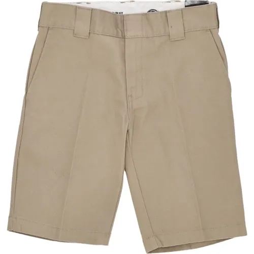 Slim Fit Short Rec Khaki - Streetwear Collection , male, Sizes: W29 - Dickies - Modalova
