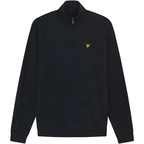 Quarter Zip Sweatshirt Dark Navy-S , male, Sizes: M, S, 2XL - Lyle & Scott - Modalova