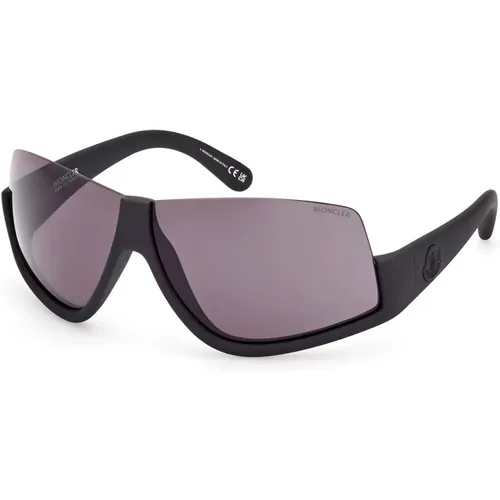 Vyzer Ml0269 Sunglasses in Shiny /Dark Grey , unisex, Sizes: ONE SIZE - Moncler - Modalova