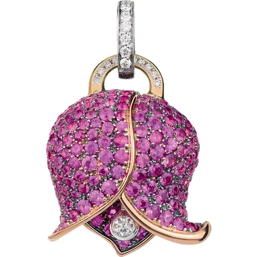 Bell Pendant in Gold with Diamond , female, Sizes: ONE SIZE - Chantecler - Modalova